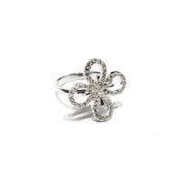 Flower Outline CZ Ring