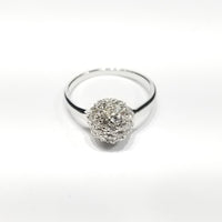 Round Ball CZ Ring (Sterling Silver)