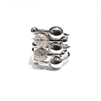 Beautiful Orbit Stones CZ Ring (Sterling Silver)