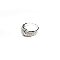 Crystallized Merged Band CZ Ring (Sterling Silver)