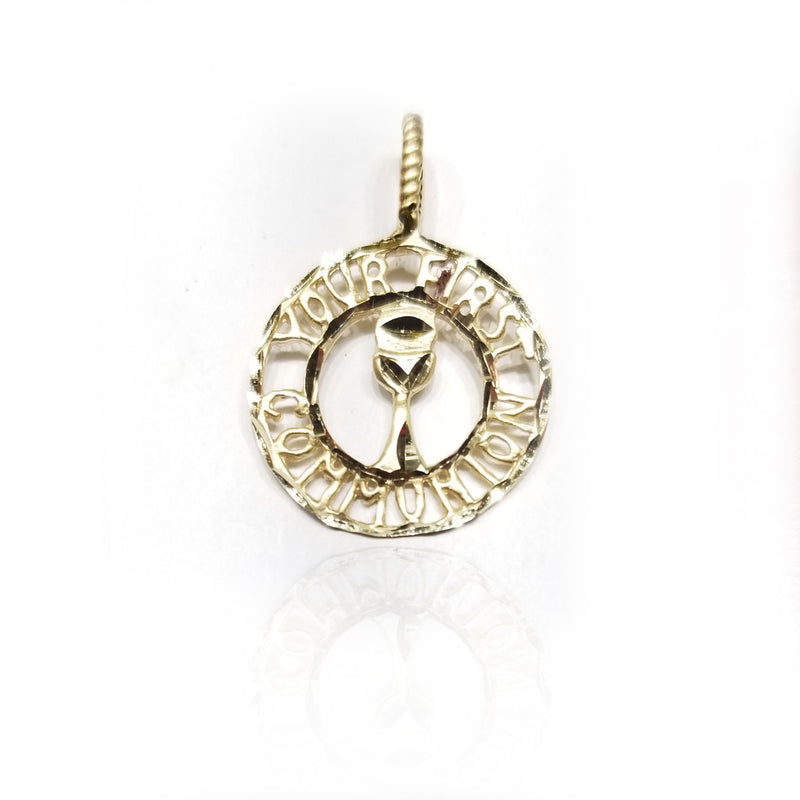 "Your First Communion" Yellow Gold Pendant (14K)