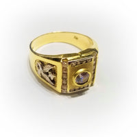 Squared Iced Out CZ Ring (14K)