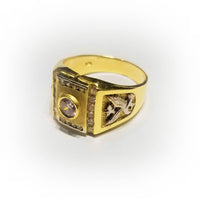 Squared Iced Out CZ Ring (14K)