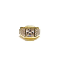 Squared Iced Out CZ Ring (14K)
