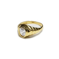 Oval Bezel Set Ring (14K)