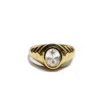 Oval Bezel Set Ring (14K)