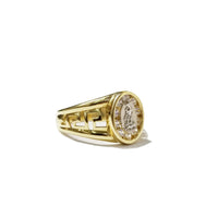 Saint Two-Toned Gold CZ Crystals Ring (14K)