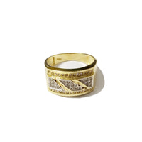 Iced Out Hip Hop Yellow Gold Ring (14K)