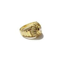 Icey CZ Crystalized Yellow Gold Ring (14K)