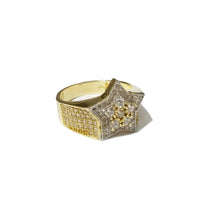 Iced Out CZ Star Two-Toned Ring (14K)