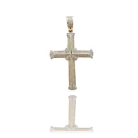 Diamond Cross Two-Toned Gold Pendant (10K)