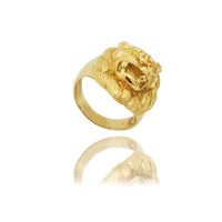 Lion Yellow Gold Ring (14K)