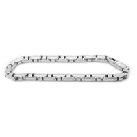 Cylindrical White Gold Bracelet (14K).
