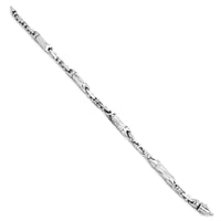 Spiral Cylindrical White Gold Bracelet (14K).