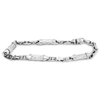 Spiral Cylindrical White Gold Bracelet (14K).