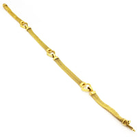 Fancy Heart Yellow Gold Bracelet (14K).