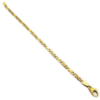 Twisted Link Yellow Gold Bracelet (14K)