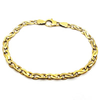Twisted Link Yellow Gold Bracelet (14K)