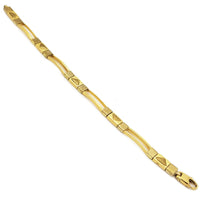 Hollowed Triangular Design Yellow Gold Bracelet (14K).