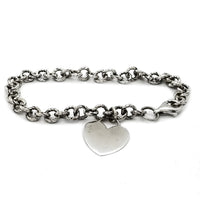 Twist Rolo Heart Bracelet (14K)