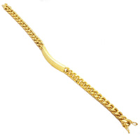 Hollow Miami Cuban ID Bracelet (14K).