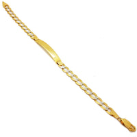 Two-Toned Italian Cuban ID Bracelet (14K)
