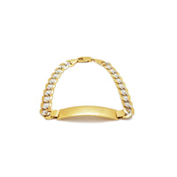 Two-Toned Italian Cuban ID Bracelet (14K)