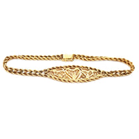 Triple Heart Yellow Gold Bracelet (14K).