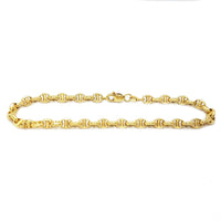 Puffy Mariner/ Rolo Link Bracelet (14K).
