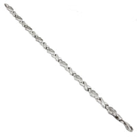X and Heart White Gold Bracelet (14K) diagonal - Popular Jewelry - New York
