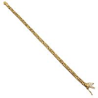 Striped Bar Yellow Gold Bracelet (14K).