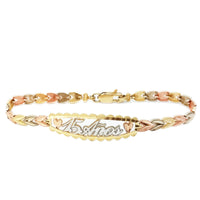 Quinceanera Tri-Color Gold Bracelet (14K).