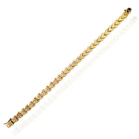Diamond Cut Heart Bracelet (14K).