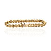 Diamond Cut Heart Bracelet (14K).