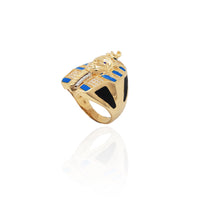 Iced-Out Pharaoh Bust Ring (14K)