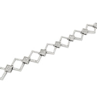 Rhomboid Tennis Bracelet (Silver)