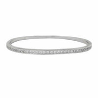 Ladies' Linear Stoneset Bangle (Silver)