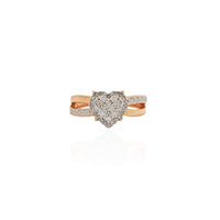 Diamond Infinity Heart Illusion Ring (14K).