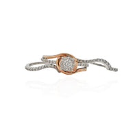 Two-tone Three-Piece Set Diamond Rose Ring (14K).