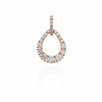 Diamond Open Teardrop Pendant (18K).