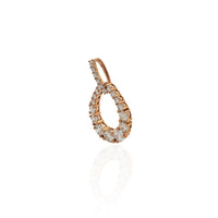 Diamond Open Teardrop Pendant (18K).