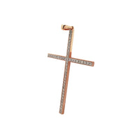 Diamond Cross Pendant (14K Rose Gold)
