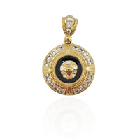 Lion Head Mount Medallion Pendant (10K)