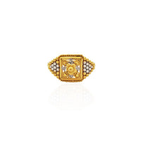Indian Embroidered Bead Fancy Ring (22K)
