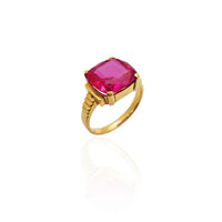 Vintage Red Stone Ring (24K)
