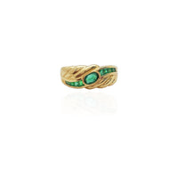 Rope Motif Emerald Eye of the Storm Ring (18K)