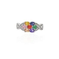 Rainbow Bouquet Twist Band (Silver)