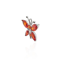 Stoneset Butterfly Pendant (Silver)