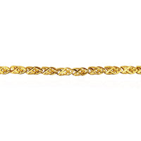 Fancy Diamond-Cut Leaflet Chain (24K)
