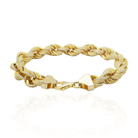 Iced-Out Rope Link Bracelet (Silver)